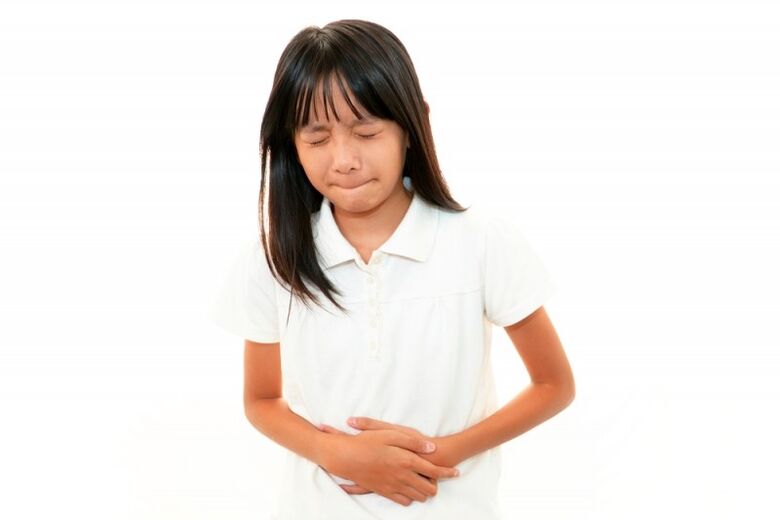abdominal pain in an parasitic child