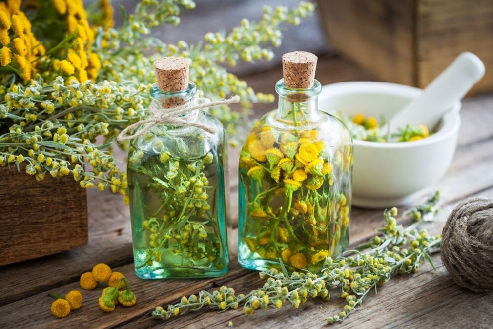 tansy tincture against helminths